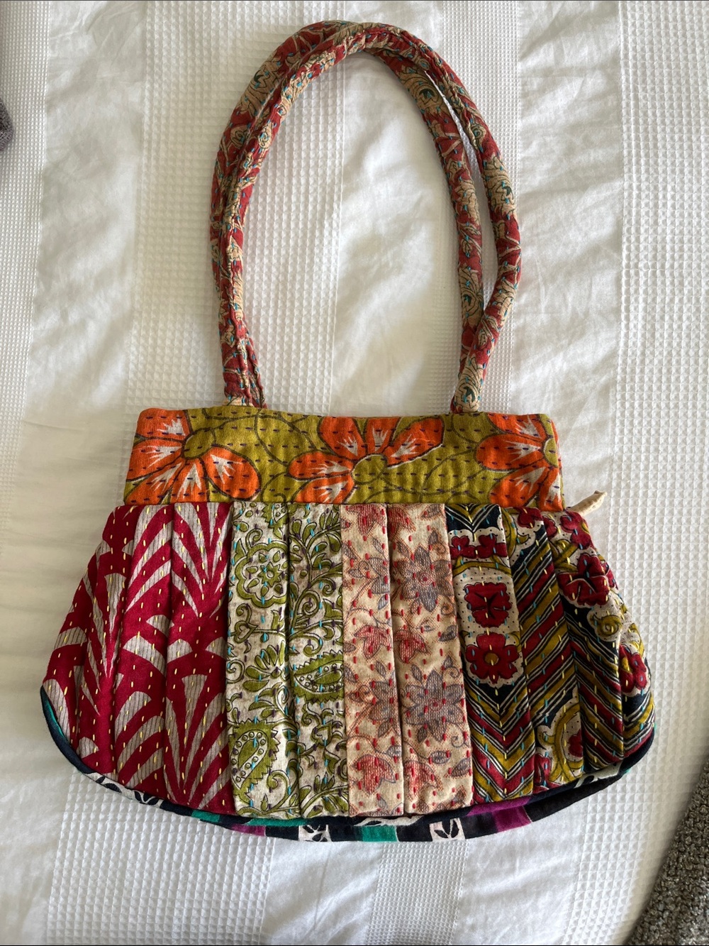 Bohemian Patchwork Quilted Shoulder Bag - Multicolor